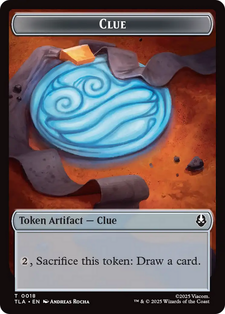 Clue (0018) // Food (0021) Double-Sided Tokens [Avatar: The Last Airbender Tokens] | Anubis Games and Hobby