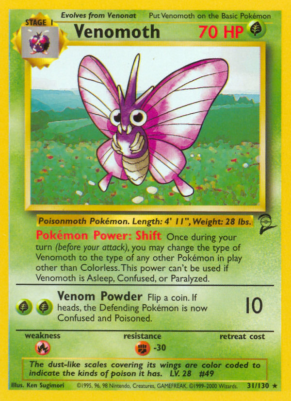 Venomoth (31/130) [Base Set 2] | Anubis Games and Hobby