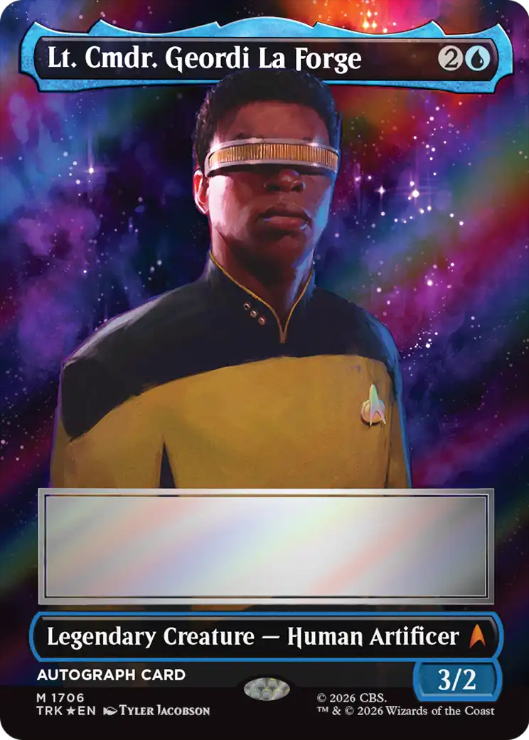 Lt. Cmdr. Geordi La Forge (Borderless) (Signed) [Star Trek] | Anubis Games and Hobby