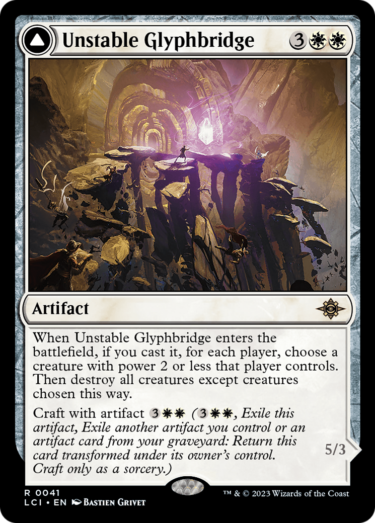 Unstable Glyphbridge // Sandswirl Wanderglyph [The Lost Caverns of Ixalan] | Anubis Games and Hobby