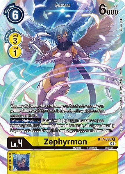 Zephyrmon [BT7-036] (Alternate Art) [Dimensional Phase] | Anubis Games and Hobby