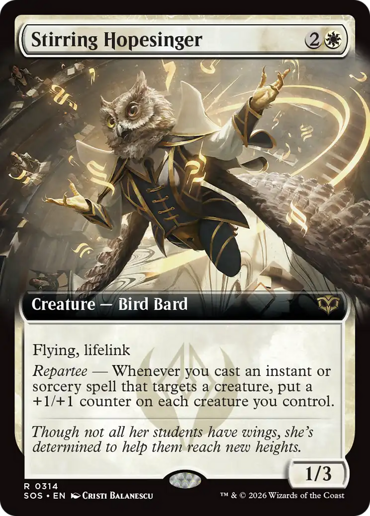Stirring Hopesinger (Extended Art) [Secrets of Strixhaven] | Anubis Games and Hobby