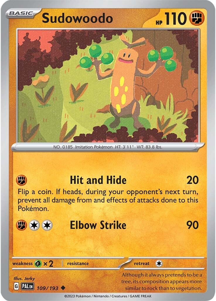 Sudowoodo (109/193) [Scarlet & Violet: Paldea Evolved] | Anubis Games and Hobby