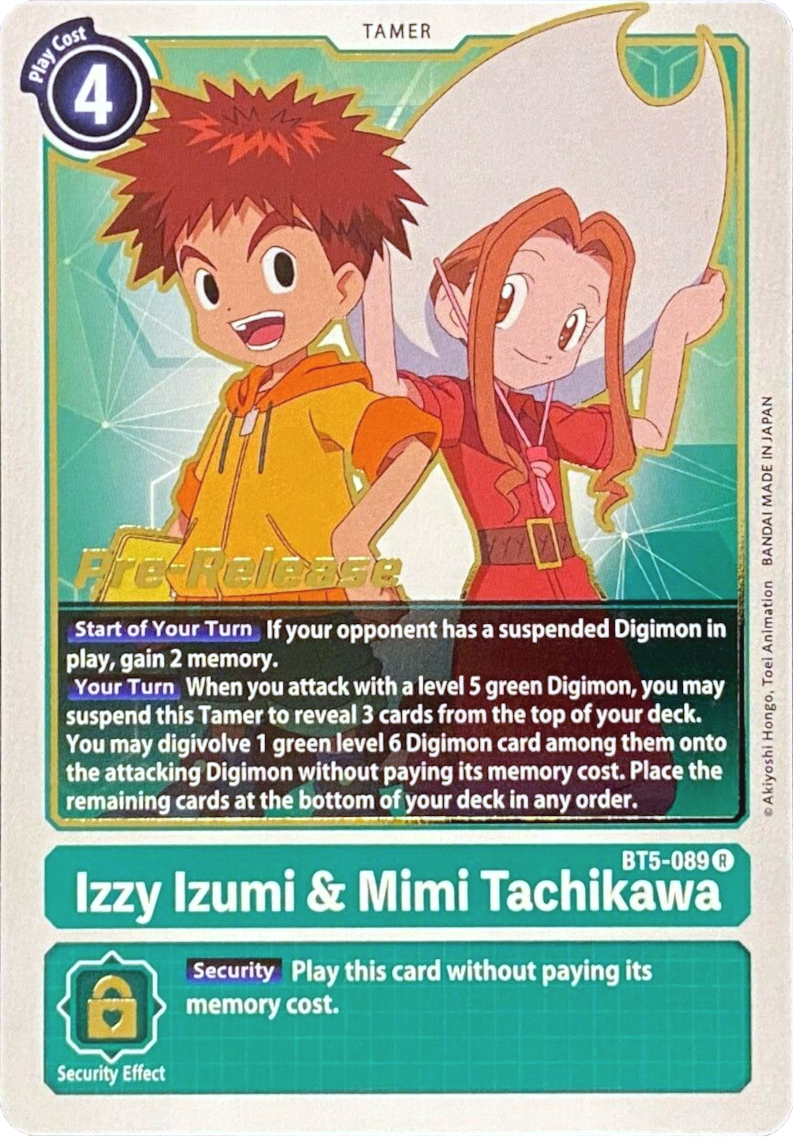 Izzy Izumi & Mimi Tachikawa [BT5-089] [Battle of Omni Pre-Release Promos] | Anubis Games and Hobby