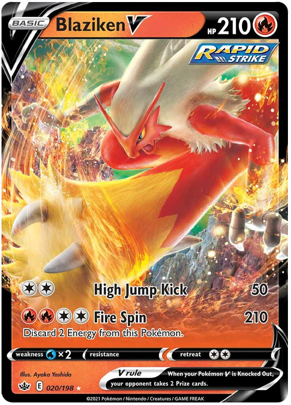 Blaziken V (020/198) [Sword & Shield: Chilling Reign] | Anubis Games and Hobby