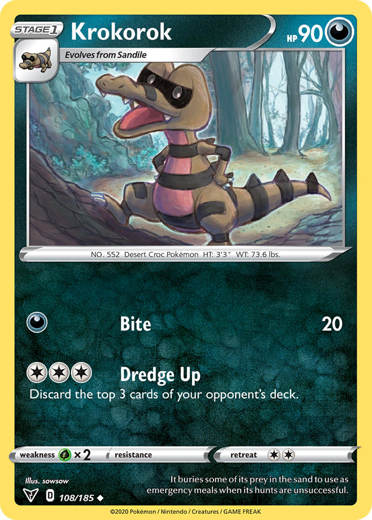 Krokorok (108/185) [Sword & Shield: Vivid Voltage] | Anubis Games and Hobby