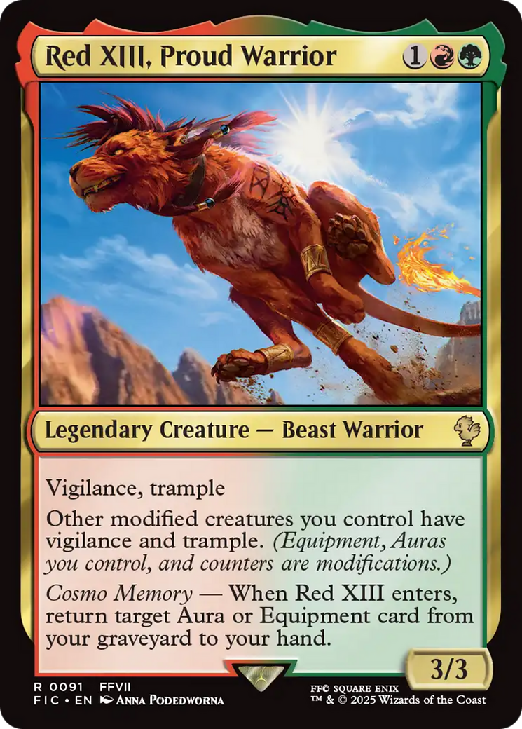 Red XIII, Proud Warrior [FINAL FANTASY Commander] | Anubis Games and Hobby