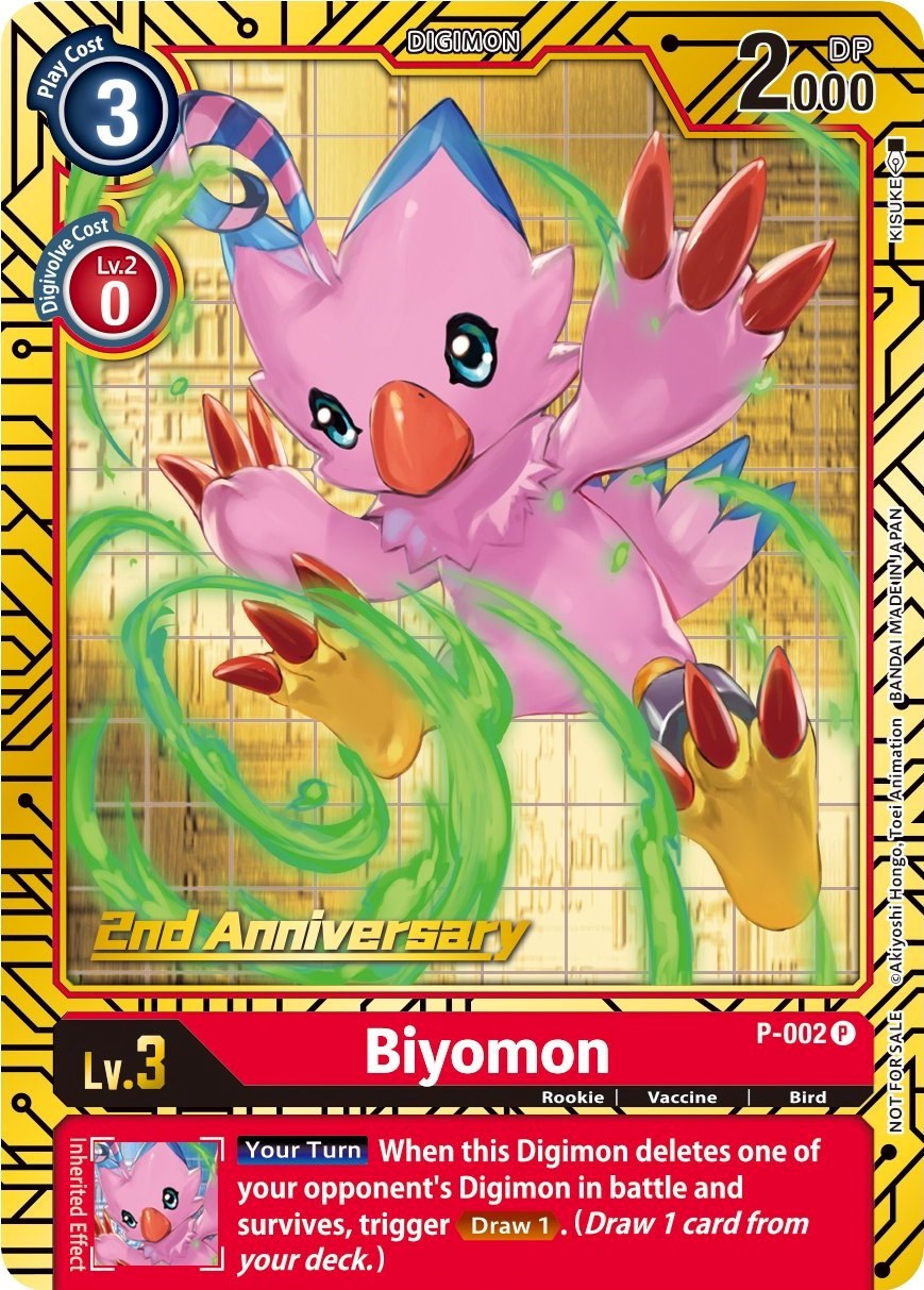 Biyomon [P-002] (2nd Anniversary Card Set) [Promotional Cards] | Anubis Games and Hobby