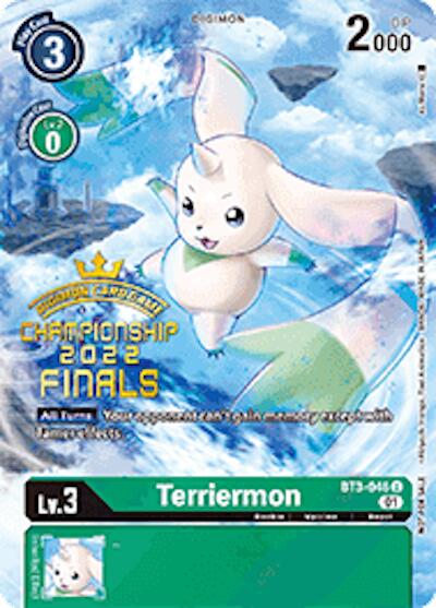 Terriermon [BT3-046] (2022 Championship Finals Digimon Tamers Pack) [Release Special Booster Promos] | Anubis Games and Hobby