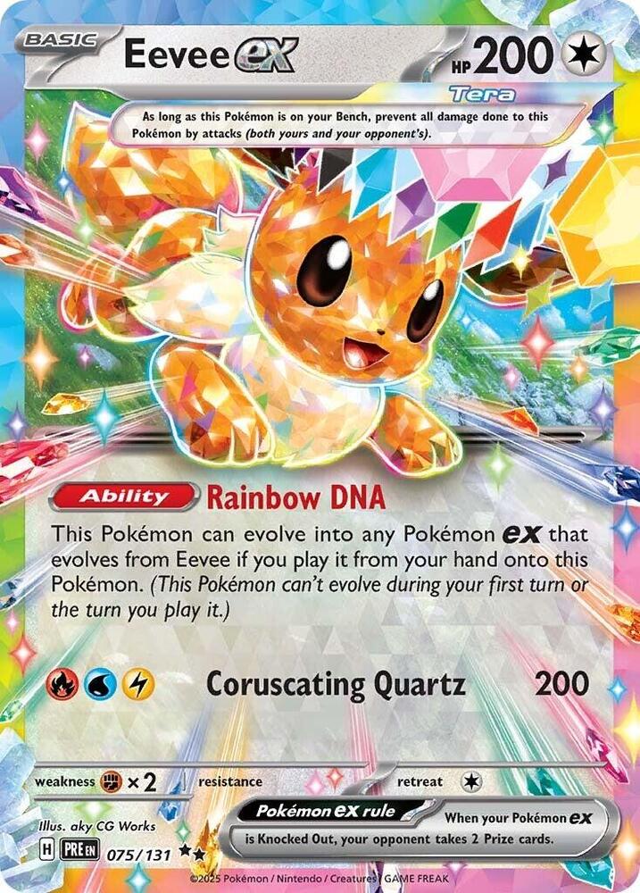 Eevee ex (075/131) [Scarlet & Violet: Prismatic Evolutions] | Anubis Games and Hobby