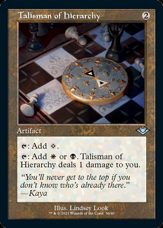 Talisman of Hierarchy (Retro Foil Etched) [Modern Horizons] | Anubis Games and Hobby