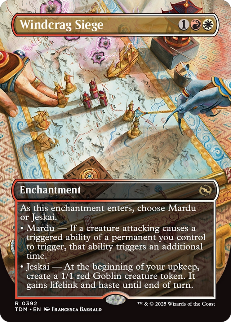 Windcrag Siege (Borderless) [Tarkir: Dragonstorm] | Anubis Games and Hobby