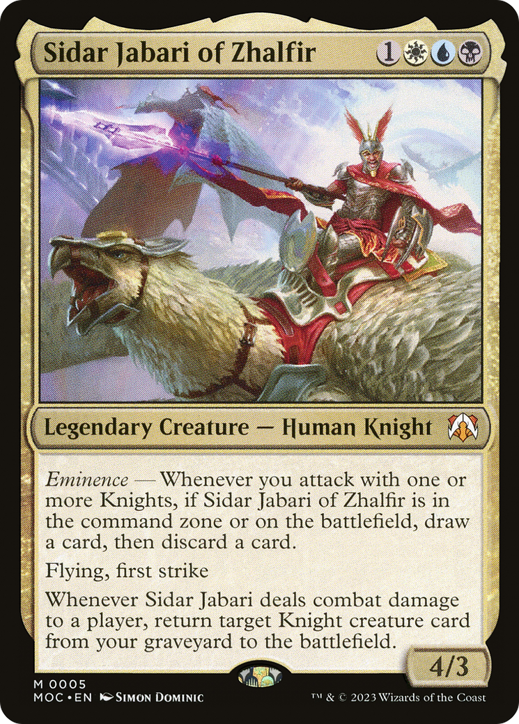 Sidar Jabari of Zhalfir [March of the Machine Commander] | Anubis Games and Hobby