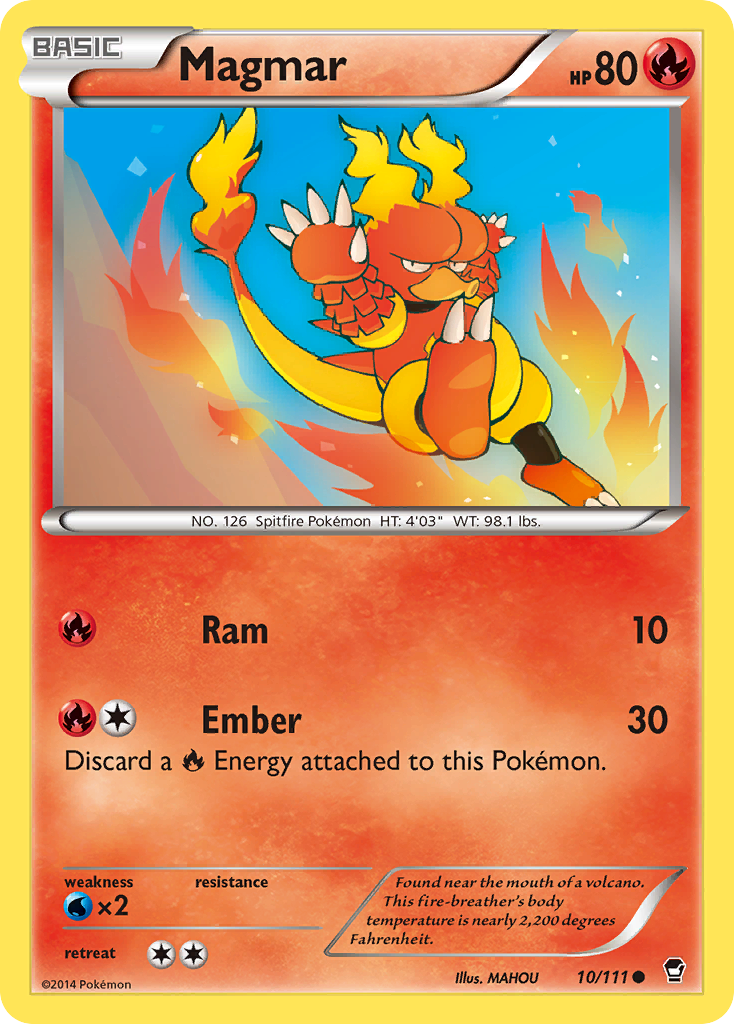 Magmar (10/111) [XY: Furious Fists] | Anubis Games and Hobby