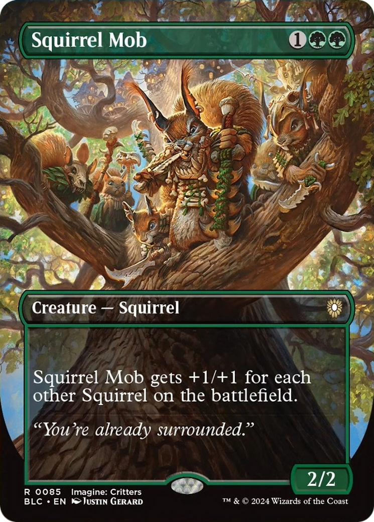 Squirrel Mob (Borderless) [Bloomburrow Commander] | Anubis Games and Hobby