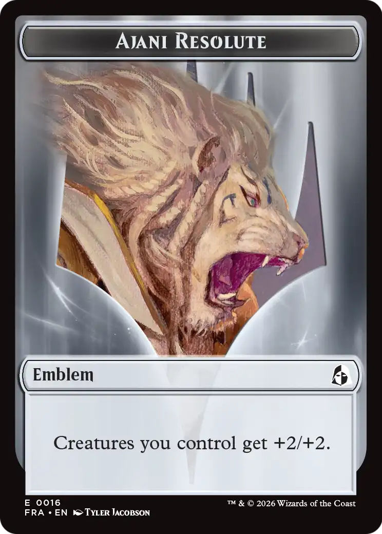 Ajani's Pridemate // Ajani Resolute Double-Sided Token [Reality Fracture Tokens] | Anubis Games and Hobby