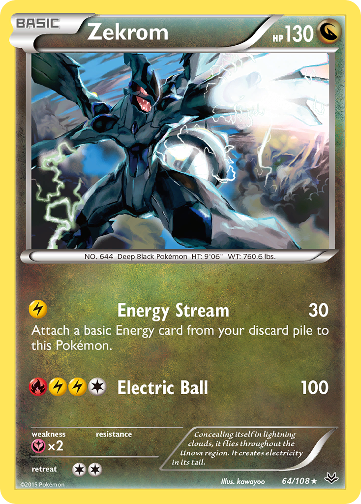 Zekrom (64/108) [XY: Roaring Skies] | Anubis Games and Hobby