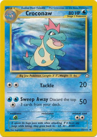 Croconaw (32/111) [Neo Genesis Unlimited] | Anubis Games and Hobby