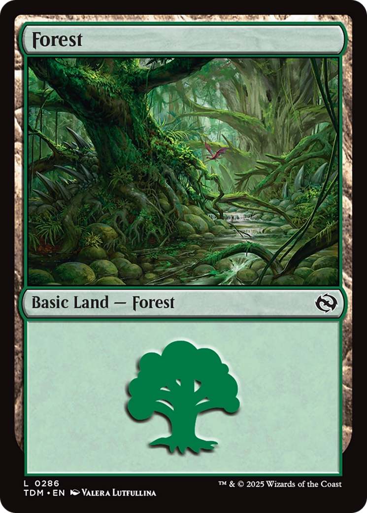 Forest (0286) [Tarkir: Dragonstorm] | Anubis Games and Hobby