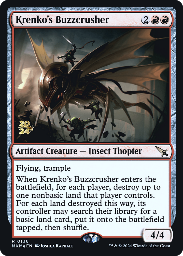 Krenko's Buzzcrusher [Murders at Karlov Manor Prerelease Promos] | Anubis Games and Hobby