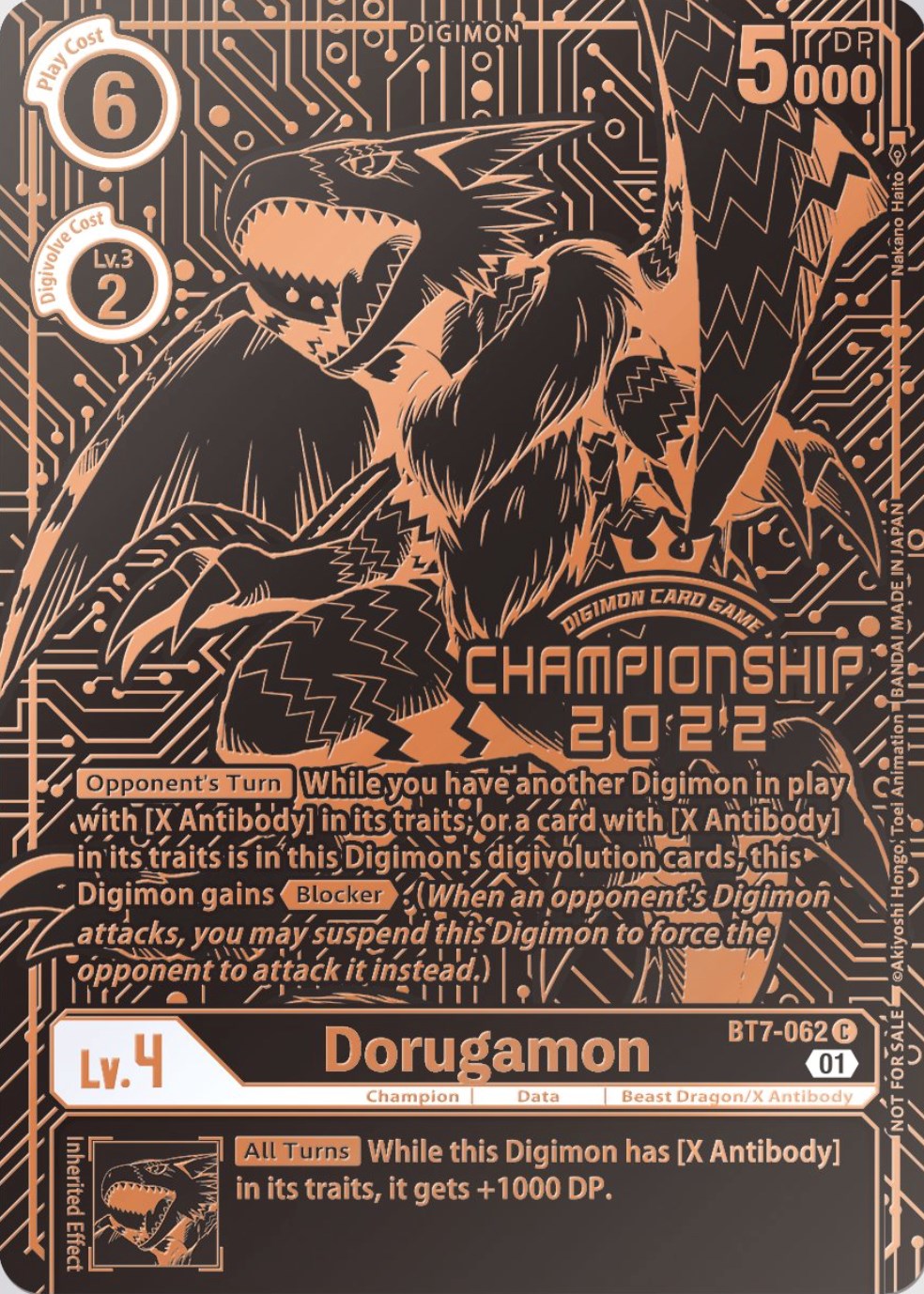 Dorugamon [BT7-062] (2022 Championship Finals 3rd Place) [Next Adventure Promos] | Anubis Games and Hobby