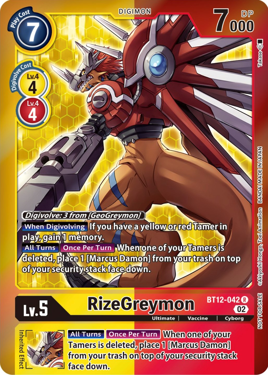 RizeGreymon [BT12-042] (Tamer Party -Special-) [Across Time Promos] | Anubis Games and Hobby