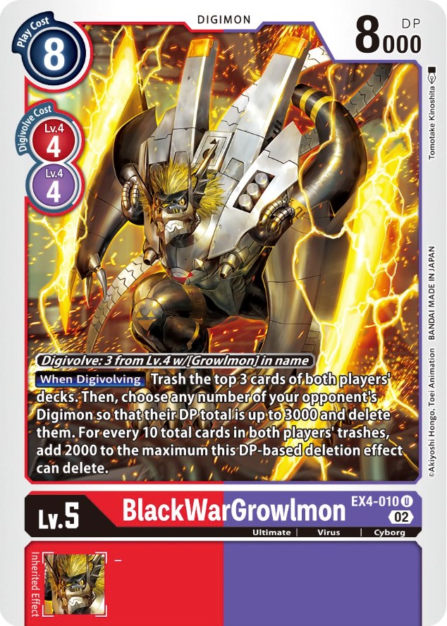 BlackWarGrowlmon [EX4-010] [Alternative Being Booster] | Anubis Games and Hobby