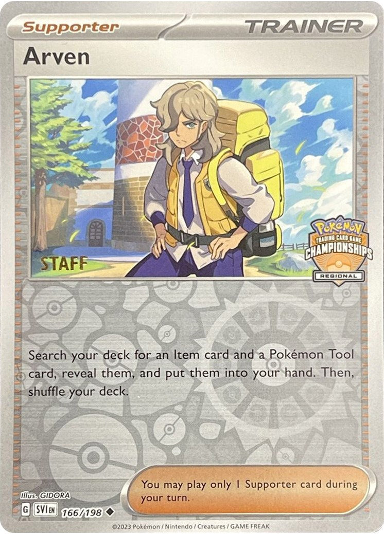 Arven (166/198) (Staff Regional Championships) [League & Championship Cards] | Anubis Games and Hobby