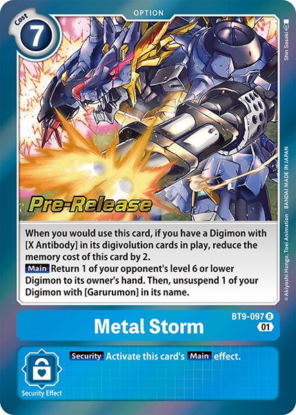 Metal Storm [BT9-097] [X Record Pre-Release Promos] | Anubis Games and Hobby