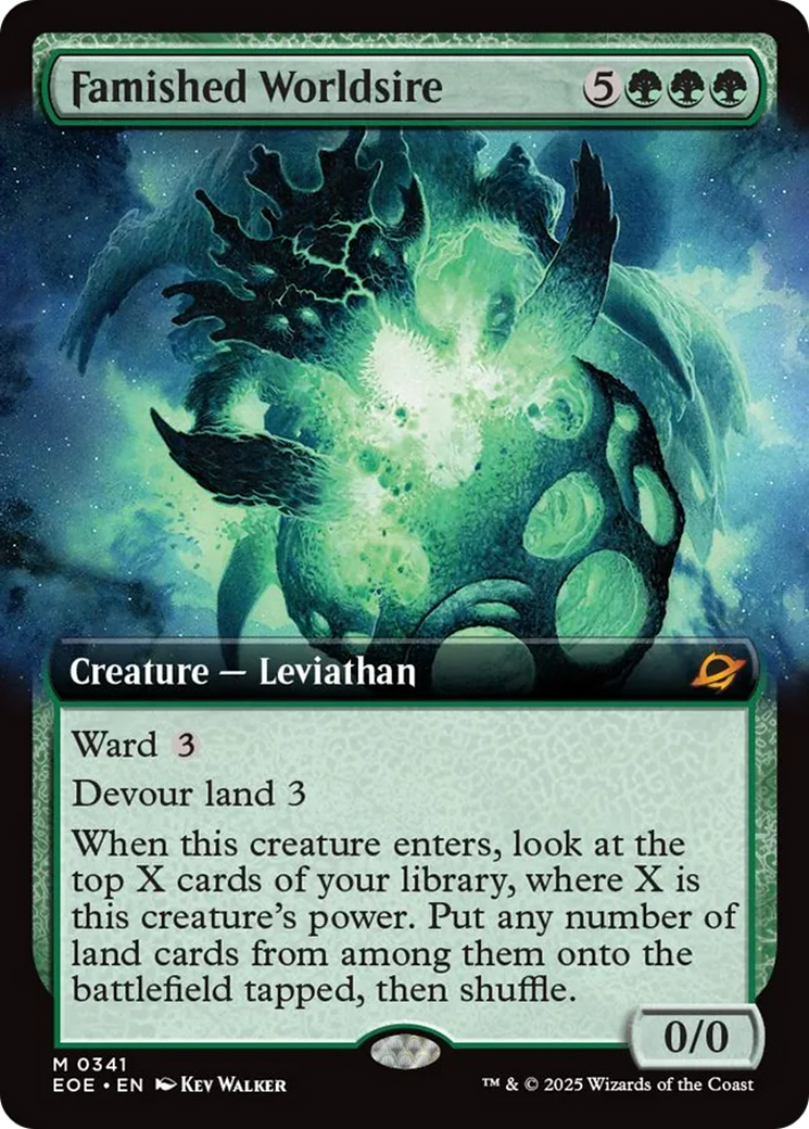 Famished Worldsire (Extended Art) [Edge of Eternities] | Anubis Games and Hobby