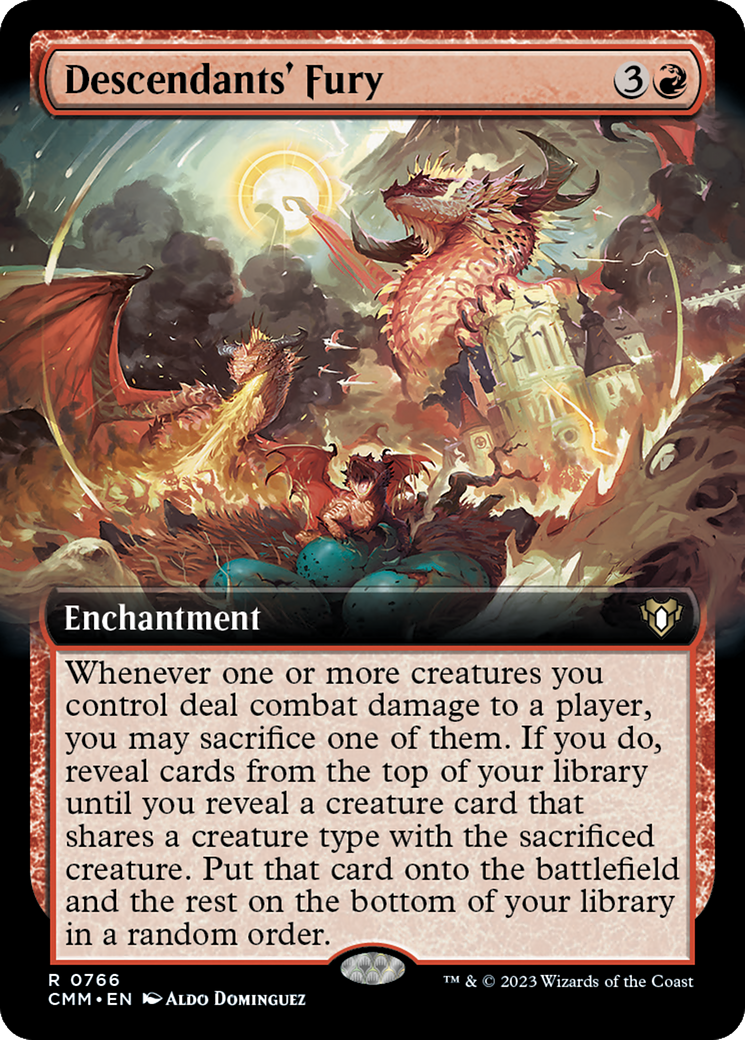 Descendants' Fury (Extended Art) [Commander Masters] | Anubis Games and Hobby