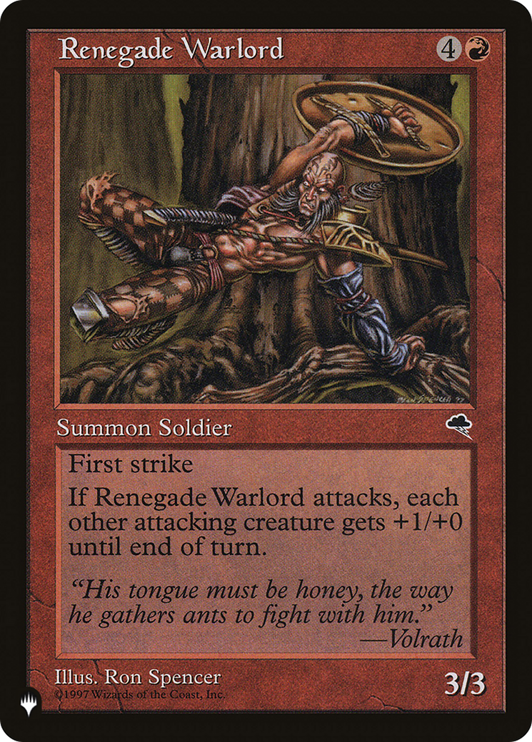 Renegade Warlord [The List Reprints] | Anubis Games and Hobby