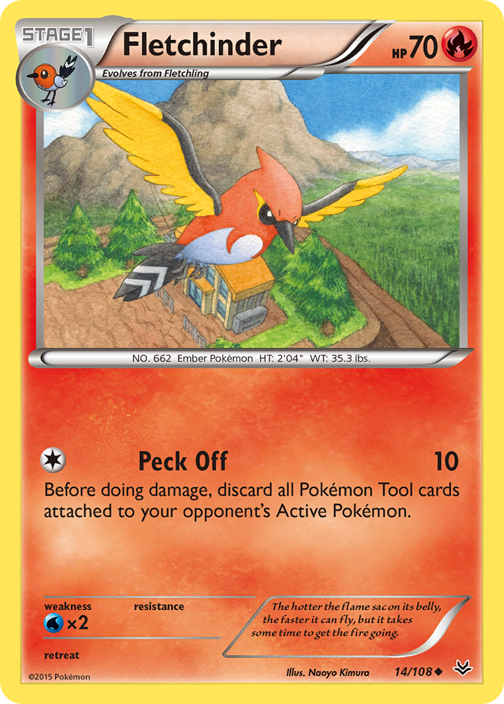 Fletchinder (14/108) [XY: Roaring Skies] | Anubis Games and Hobby