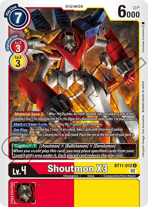 Shoutmon X3 [BT11-012] [Dimensional Phase] | Anubis Games and Hobby