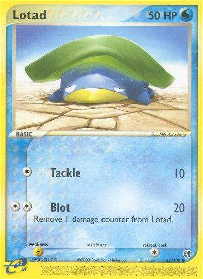 Lotad (67/100) [EX: Sandstorm] | Anubis Games and Hobby