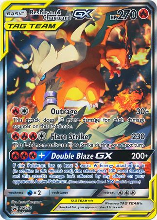 Reshiram & Charizard GX (SM201) (Jumbo Card) [Sun & Moon: Black Star Promos] | Anubis Games and Hobby