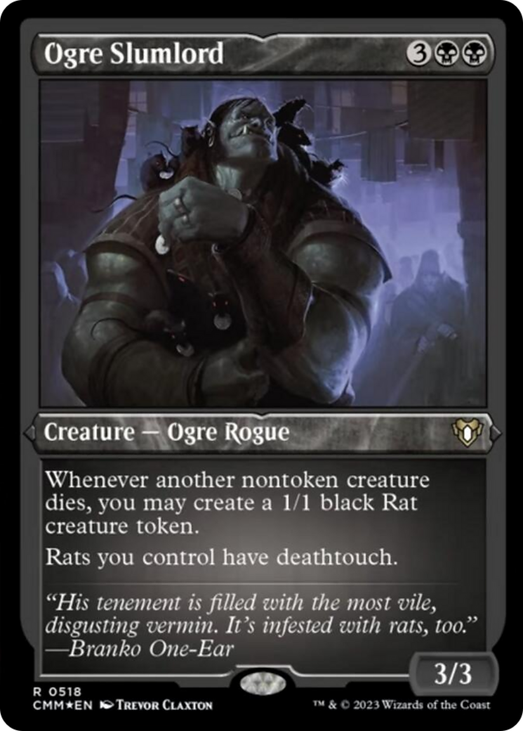 Ogre Slumlord (Foil Etched) [Commander Masters] | Anubis Games and Hobby