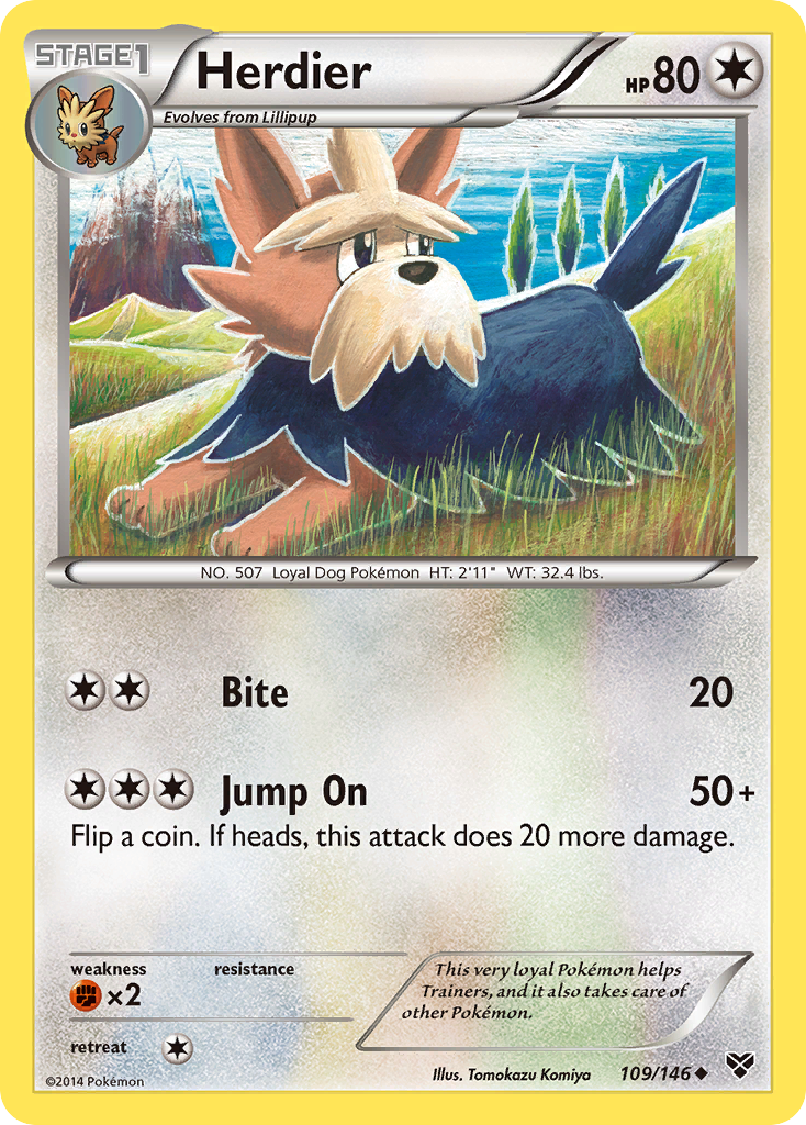 Herdier (109/146) [XY: Base Set] | Anubis Games and Hobby