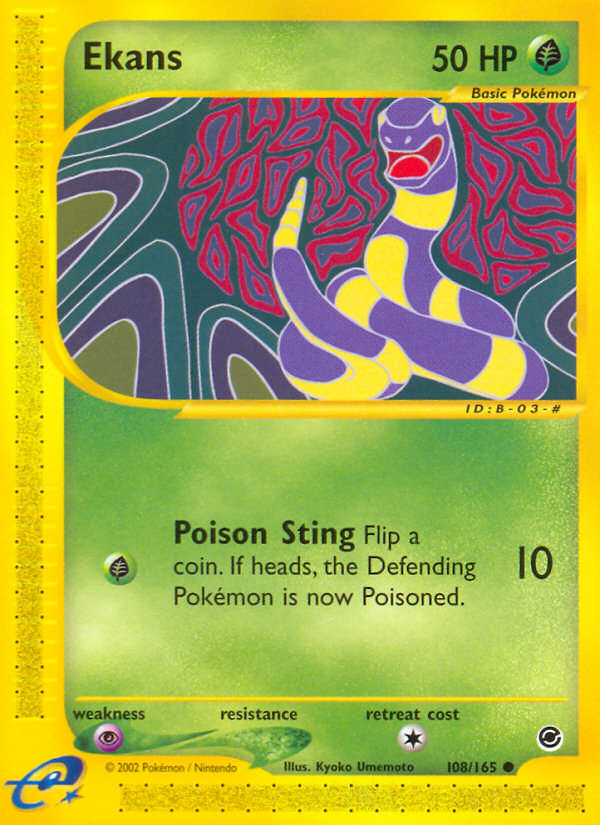 Ekans (108/165) [Expedition: Base Set] | Anubis Games and Hobby