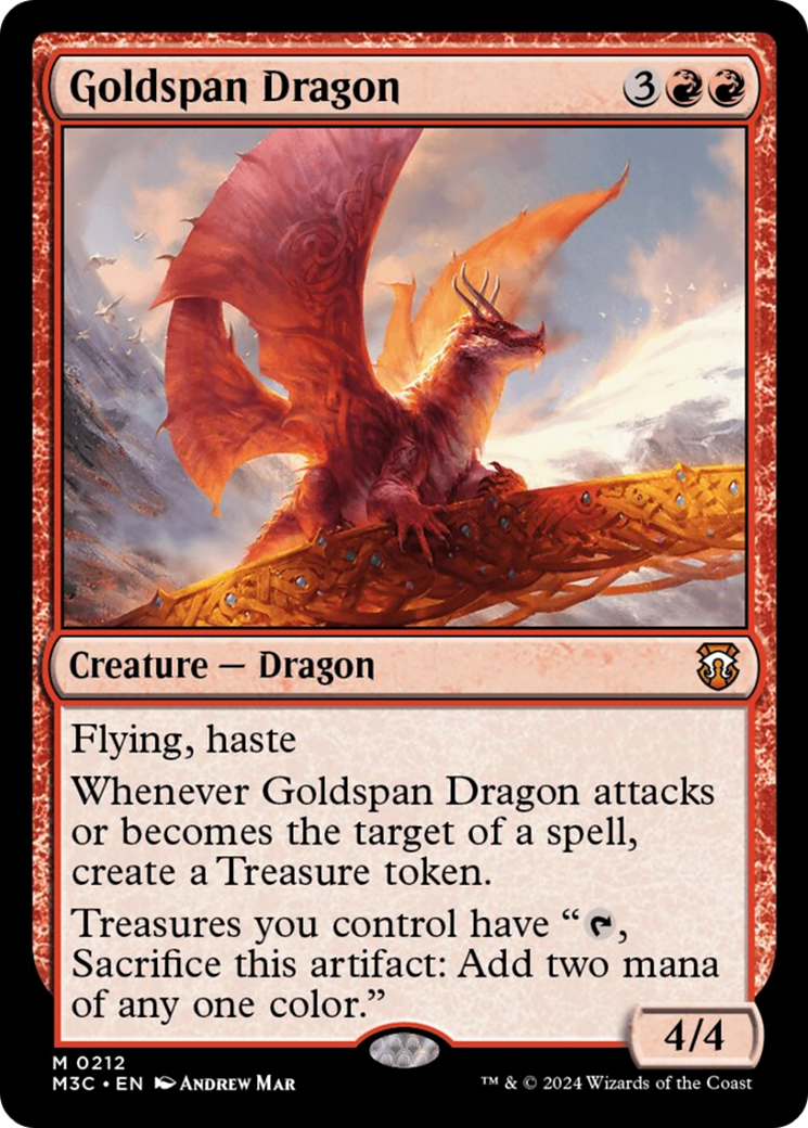 Goldspan Dragon (Ripple Foil) [Modern Horizons 3 Commander] | Anubis Games and Hobby