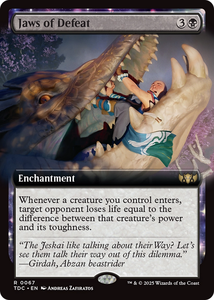 Jaws of Defeat (Extended Art) [Tarkir: Dragonstorm Commander] | Anubis Games and Hobby