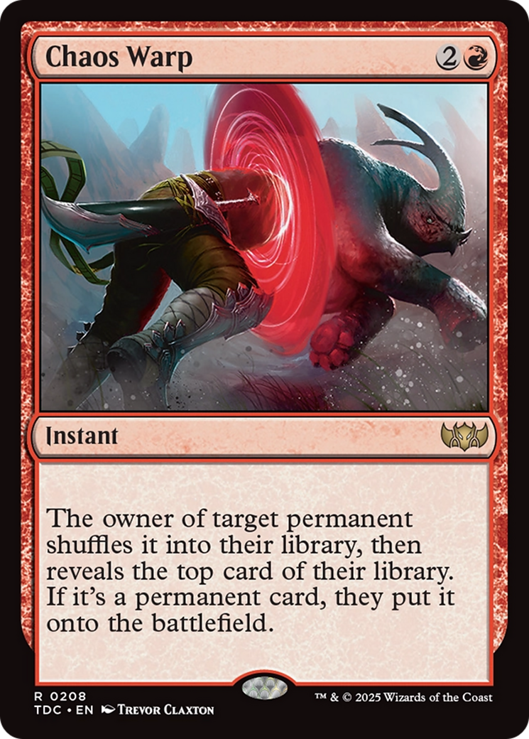 Chaos Warp [Tarkir: Dragonstorm Commander] | Anubis Games and Hobby