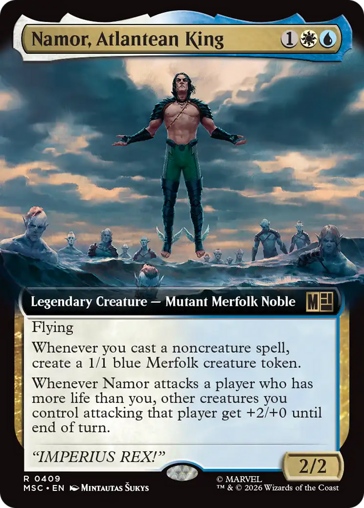 Namor, Atlantean King (Extended Art) [Marvel Super Heroes Commander] | Anubis Games and Hobby