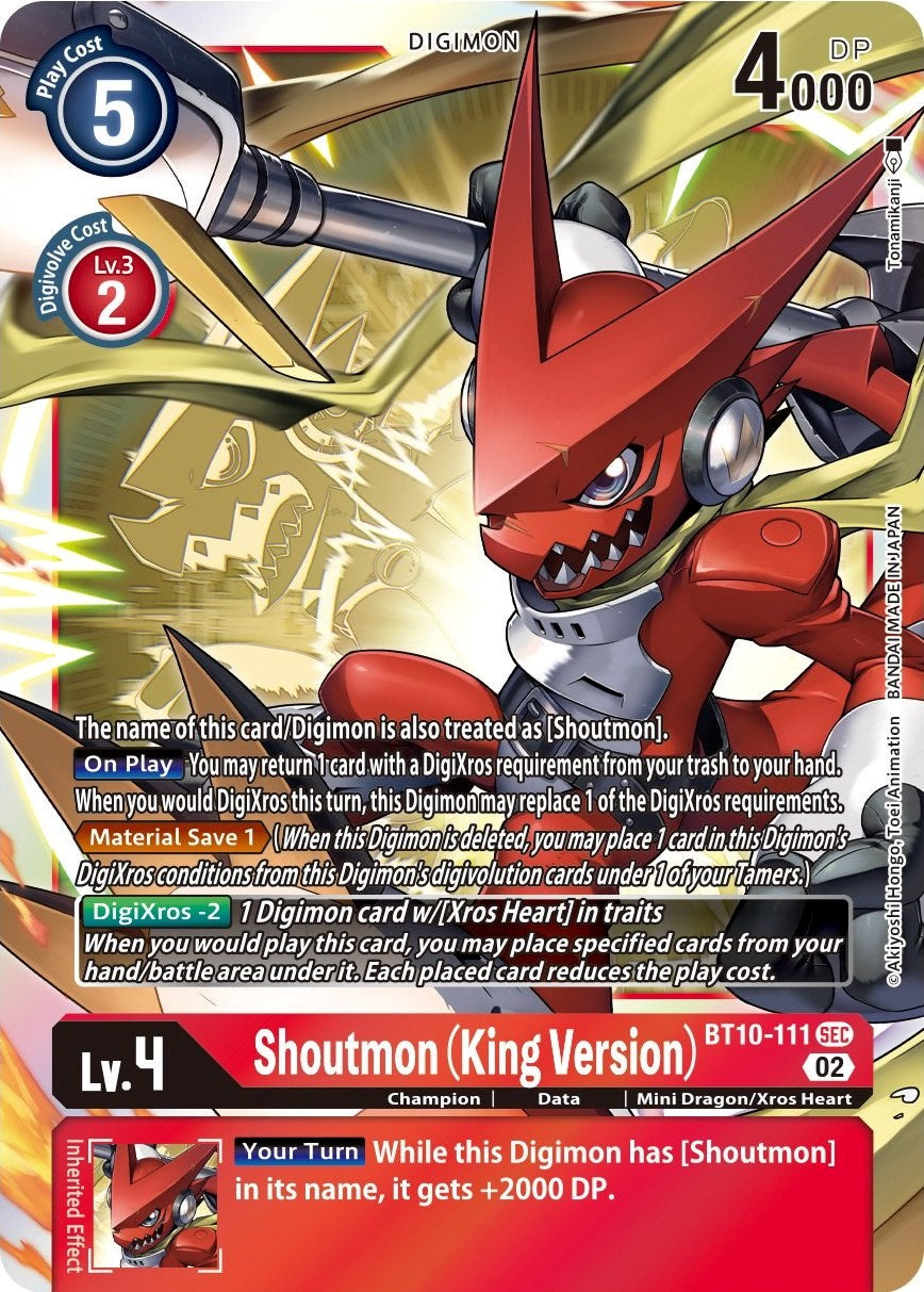 Shoutmon (King Version) [BT10-111] [Xros Encounter] | Anubis Games and Hobby