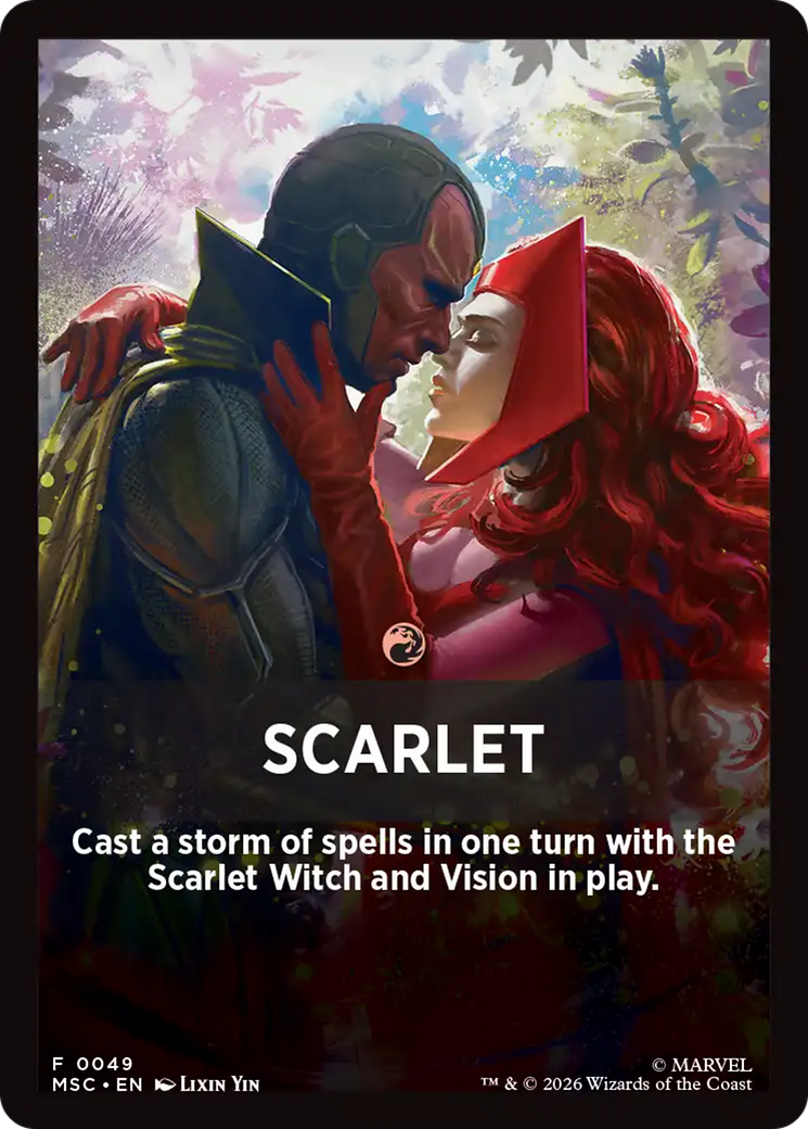 Scarlet Theme Card [Marvel Super Heroes Commander] | Anubis Games and Hobby