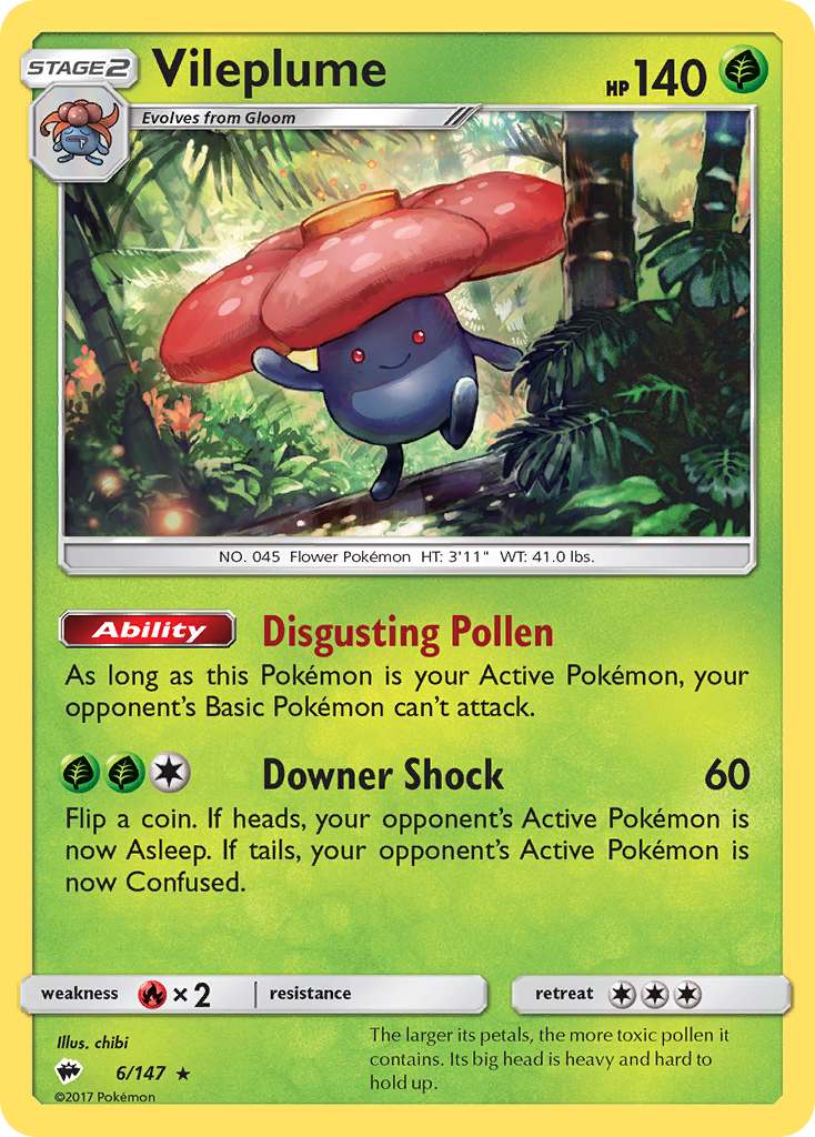 Vileplume (6/147) [Sun & Moon: Burning Shadows] | Anubis Games and Hobby
