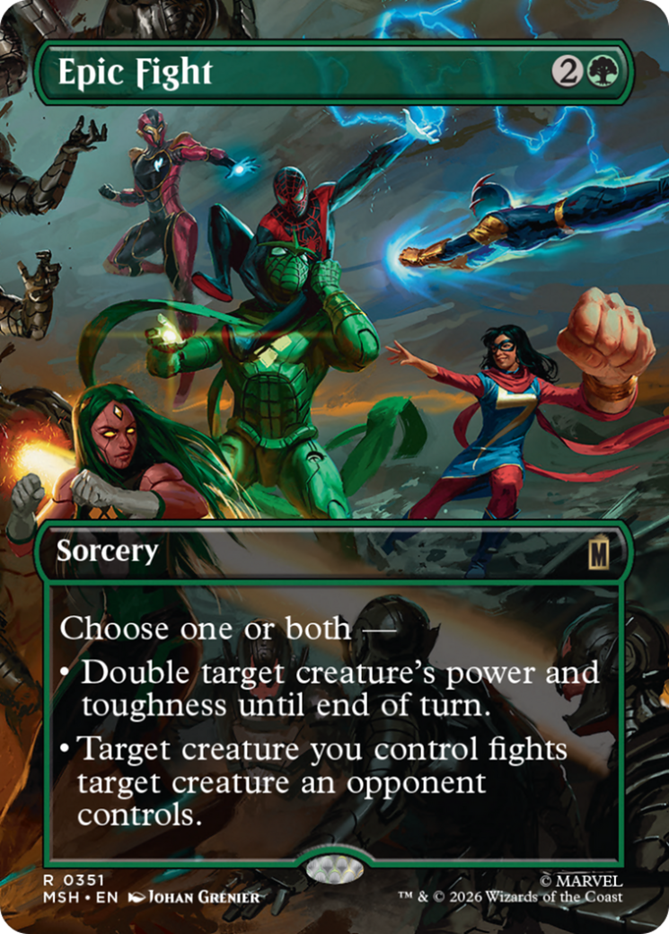 Epic Fight (Borderless) [Marvel Super Heroes] | Anubis Games and Hobby