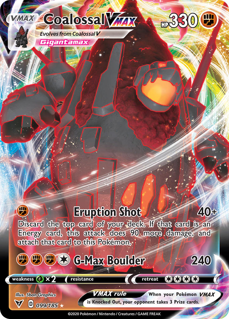 Coalossal VMAX (099/185) [Sword & Shield: Vivid Voltage] | Anubis Games and Hobby