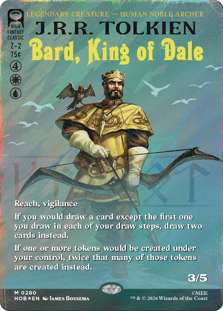 Bard, King of Dale (Borderless) (Surge Foil) [The Hobbit] | Anubis Games and Hobby