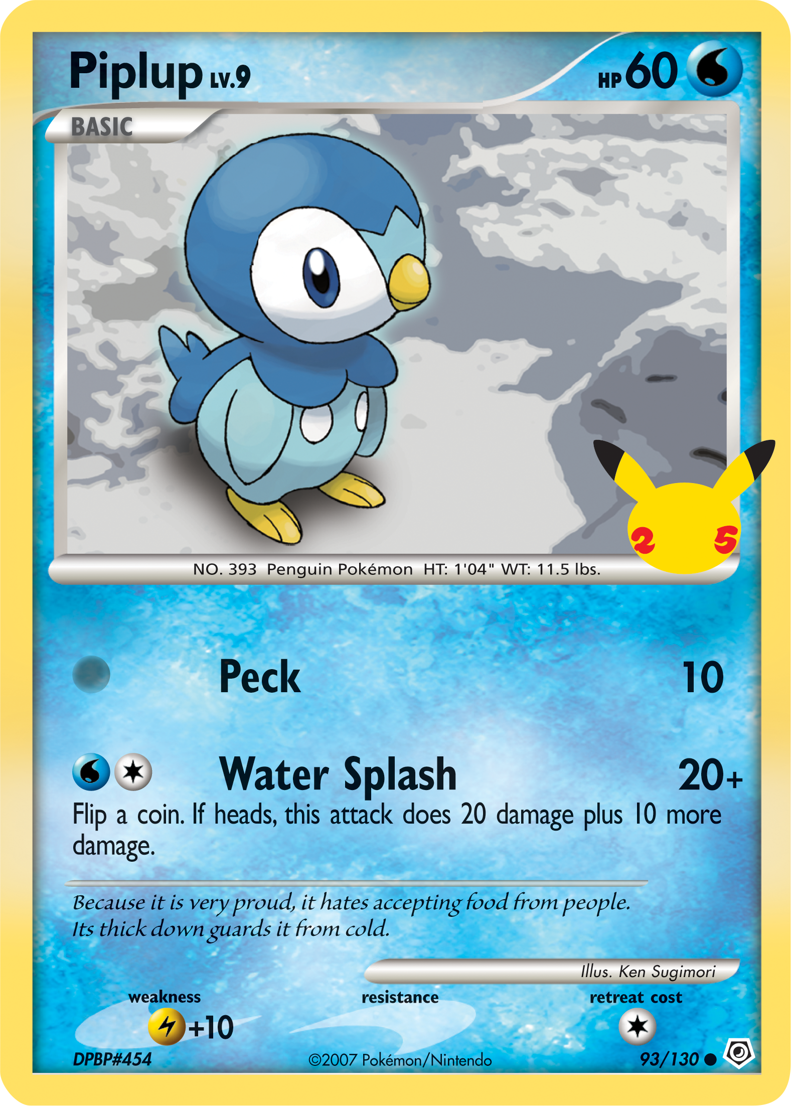 Piplup (93/130) (Jumbo Card) [First Partner Pack] | Anubis Games and Hobby